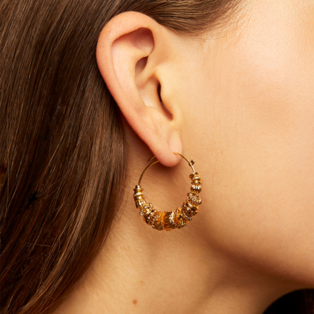 Aloha hoop earrings earrings mini gold