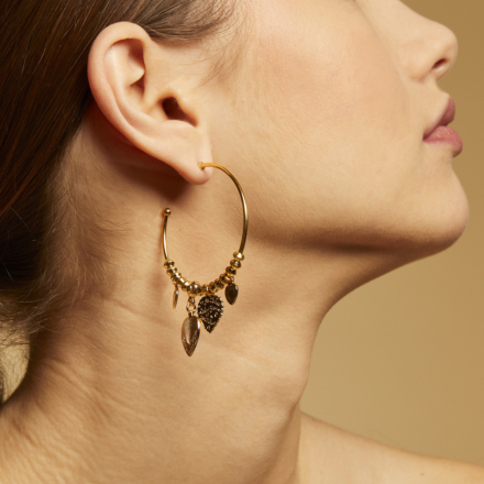 Love hoop earrings mini gold
