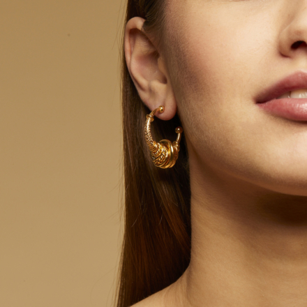 Maranzana hoop earrings small size gold