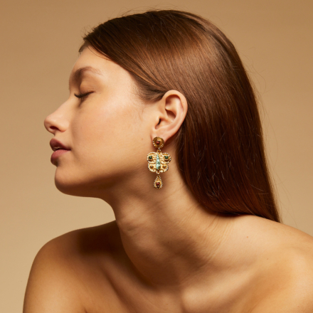 Paz earrings small size gold